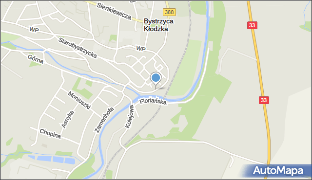 Bystrzyca Kłodzka, Międzyleśna, mapa Bystrzyca Kłodzka