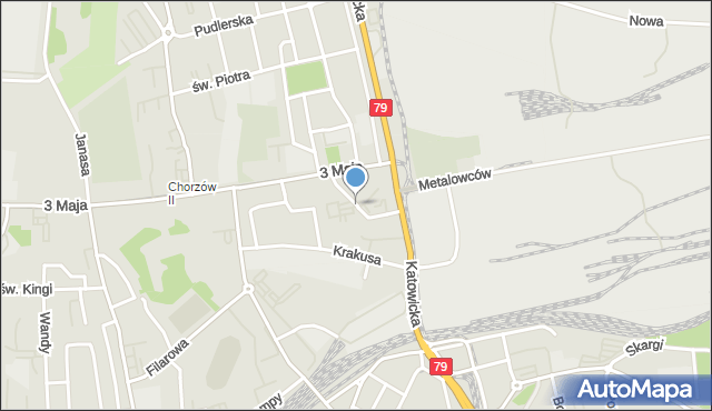 Chorzów, Miechowicka, mapa Chorzów