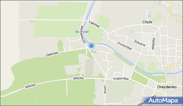 Drezdenko, Mickiewicza Adama, mapa Drezdenko