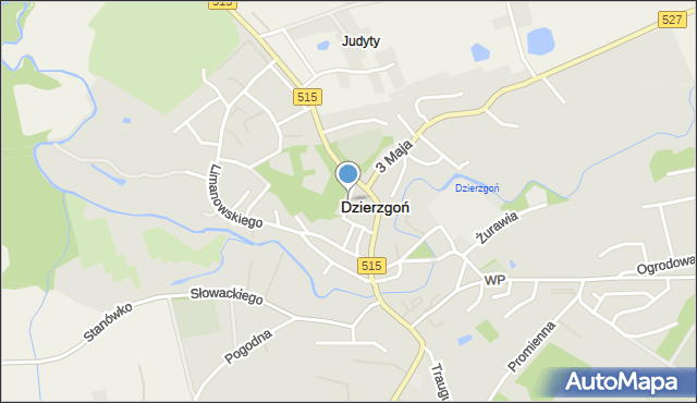 Dzierzgoń, Mickiewicza Adama, mapa Dzierzgoń