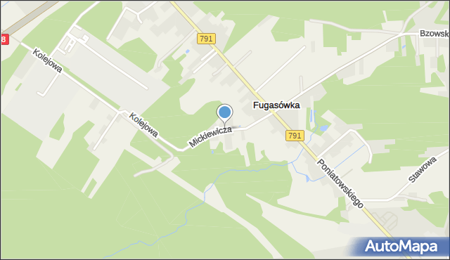 Fugasówka, Mickiewicza Adama, mapa Fugasówka