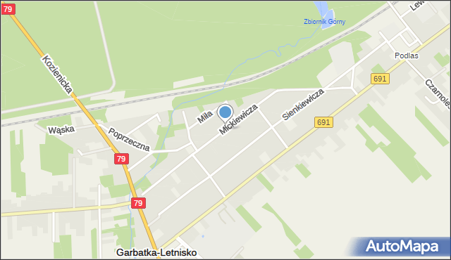 Garbatka-Letnisko, Mickiewicza Adama, mapa Garbatka-Letnisko