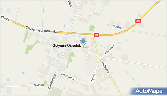 Gołymin-Ośrodek, Michalaka, ks., mapa Gołymin-Ośrodek