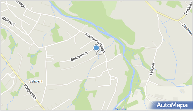 Gorlice, Miodowa, mapa Gorlic