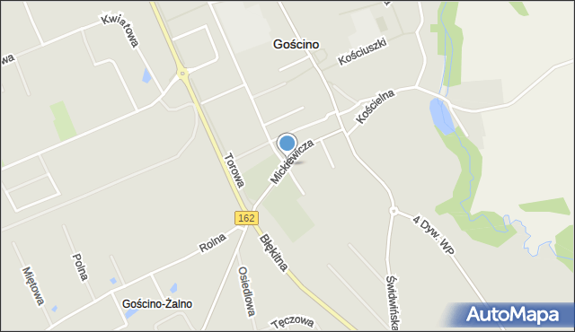 Gościno, Mickiewicza Adama, mapa Gościno