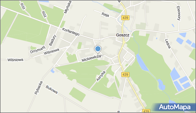 Goszcz, Mickiewicza Adama, mapa Goszcz