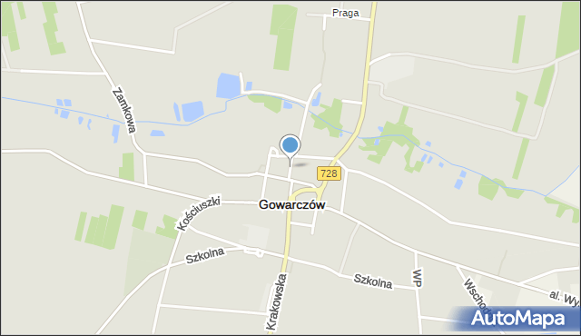 Gowarczów, Mickiewicza Adama, mapa Gowarczów