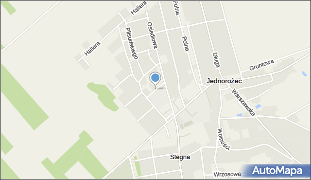 Jednorożec, Mikołajczyka Stanisława, mapa Jednorożec