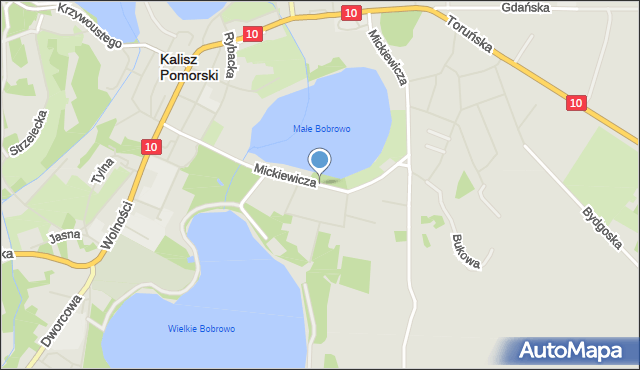 Kalisz Pomorski, Mickiewicza Adama, mapa Kalisz Pomorski