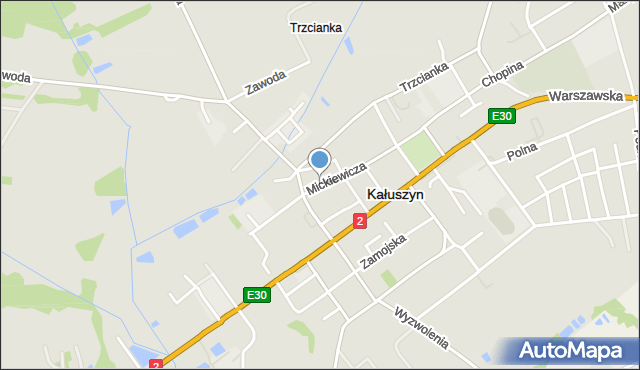 Kałuszyn powiat miński, Mickiewicza Adama, mapa Kałuszyn powiat miński