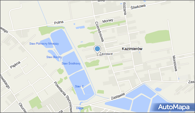 Kazimierów gmina Halinów, Mirabelki, mapa Kazimierów gmina Halinów