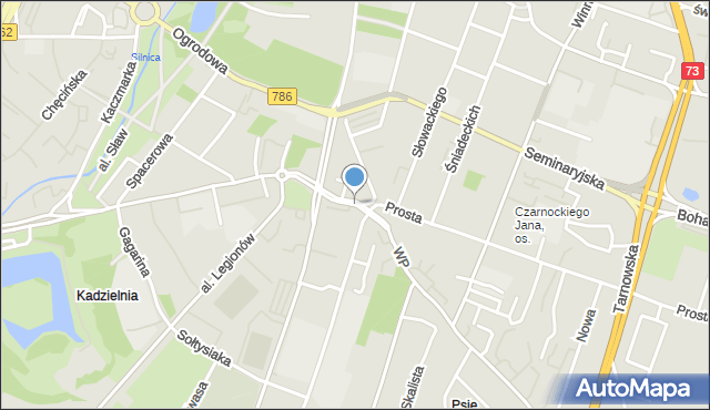 Kielce, Miodowicza Konstantego, mapa Kielc