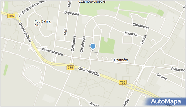 Kielce, Mieszka I, mapa Kielc
