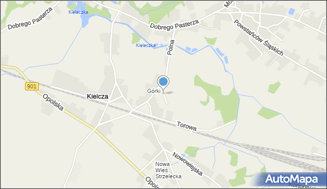 Kielcza, Miła, mapa Kielcza