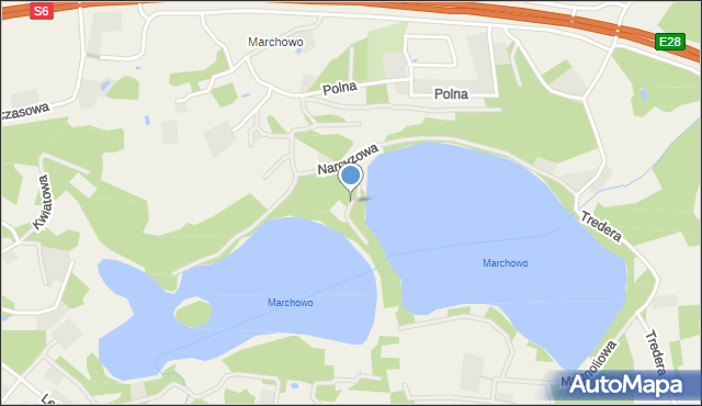 Kielno gmina Szemud, Międzywodzie, mapa Kielno gmina Szemud