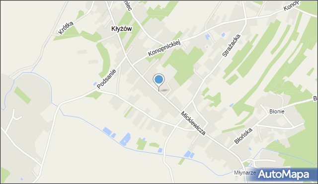 Kłyżów, Mickiewicza Adama, mapa Kłyżów