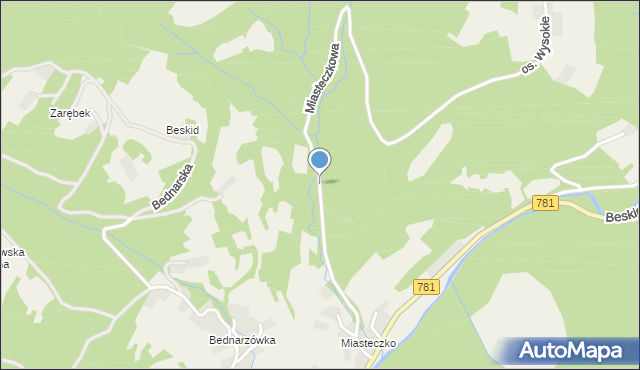 Kocierz Moszczanicki, Miasteczkowa, mapa Kocierz Moszczanicki