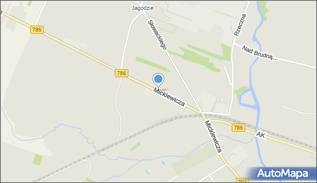 Koniecpol, Mickiewicza Adama, mapa Koniecpol