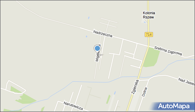 Konstantynów Łódzki, Migdałowa, mapa Konstantynów Łódzki