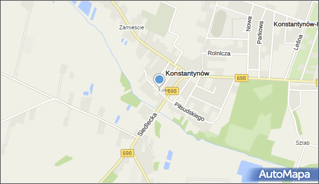 Konstantynów powiat bialski, Mickiewicza Adama, mapa Konstantynów powiat bialski