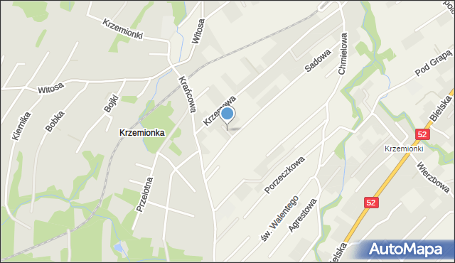 Kozy powiat bielski, Mieczyków, mapa Kozy powiat bielski