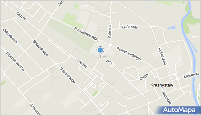 Krasnystaw, Mickiewicza Adama, mapa Krasnystaw