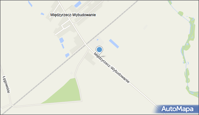 Kuźnik gmina Międzyrzecz, Międzyrzecz-Wybudowanie, mapa Kuźnik gmina Międzyrzecz