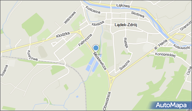 Lądek-Zdrój, Mickiewicza Adama, mapa Lądek-Zdrój