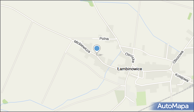 Łambinowice, Mickiewicza Adama, mapa Łambinowice