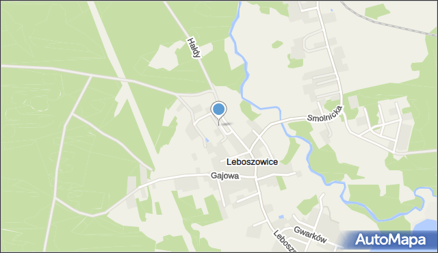 Leboszowice, Miodowa, mapa Leboszowice