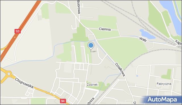 Legnica, Miodowa, mapa Legnicy