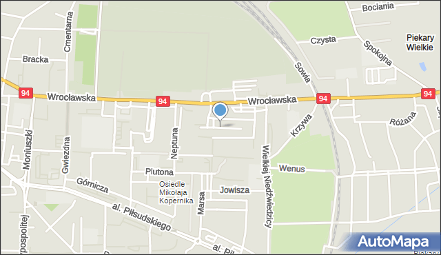 Legnica, Mirandy, mapa Legnicy