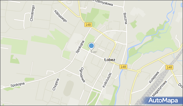 Łobez, Mickiewicza Adama, mapa Łobez