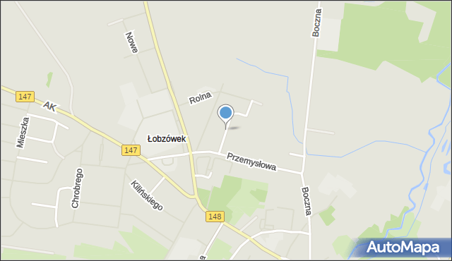 Łobez, Miodowa, mapa Łobez