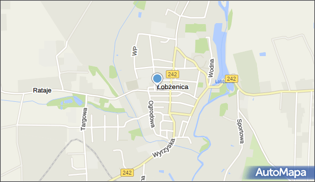 Łobżenica, Mickiewicza Adama, mapa Łobżenica