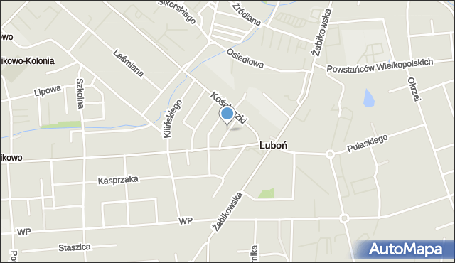 Luboń powiat poznański, Mickiewicza Adama, mapa Luboń powiat poznański