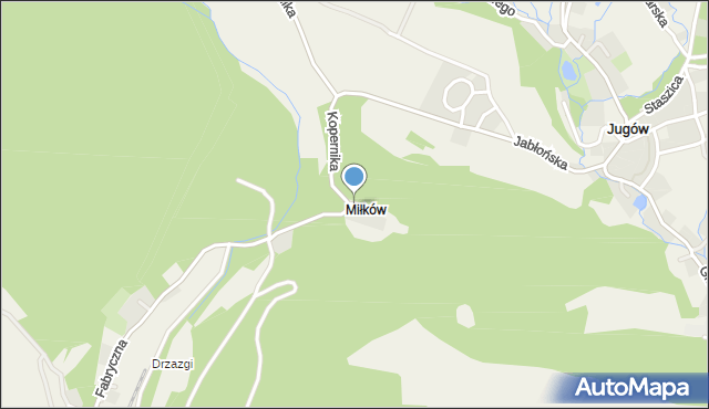 Ludwikowice Kłodzkie, Miłków, mapa Ludwikowice Kłodzkie