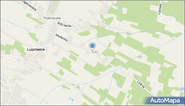 Luszowice gmina Radgoszcz, Mielecka, mapa Luszowice gmina Radgoszcz