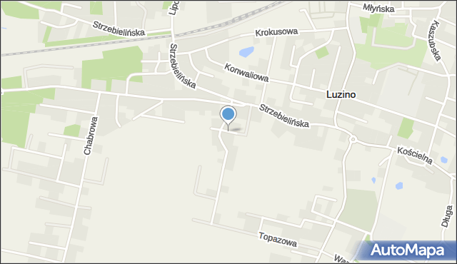 Luzino, Miętowa, mapa Luzino