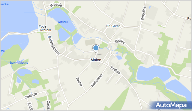 Malec gmina Kęty, Miasteczko, mapa Malec gmina Kęty