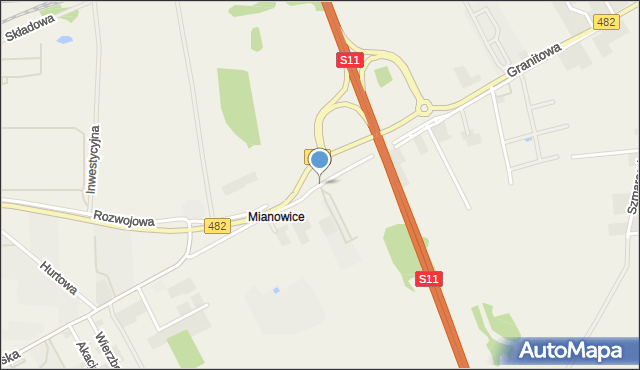 Mianowice gmina Kępno, Mianowice, mapa Mianowice gmina Kępno