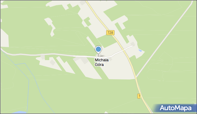 Michala Góra, Michala Góra, mapa Michala Góra