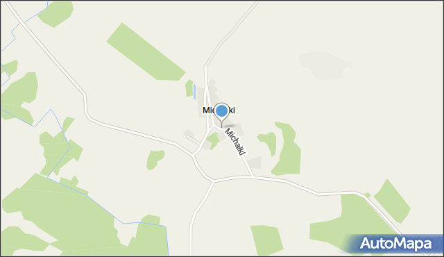 Michałki gmina Kozłowo, Michałki, mapa Michałki gmina Kozłowo