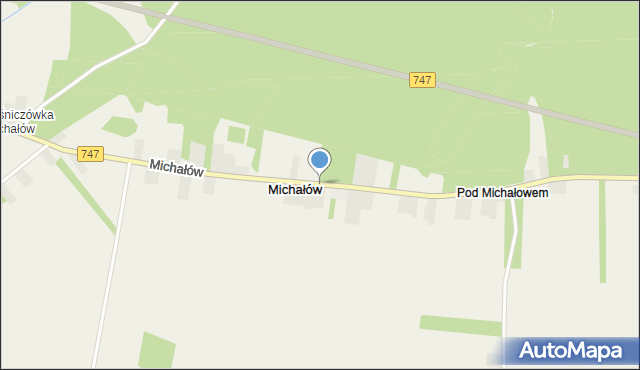 Michałów gmina Rzeczniów, Michałów, mapa Michałów gmina Rzeczniów