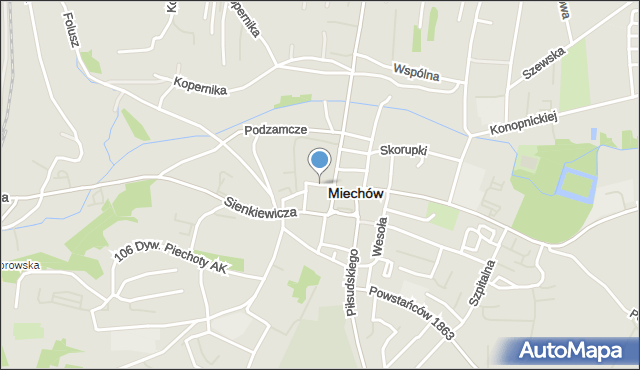 Miechów, Miechowity Macieja, mapa Miechów