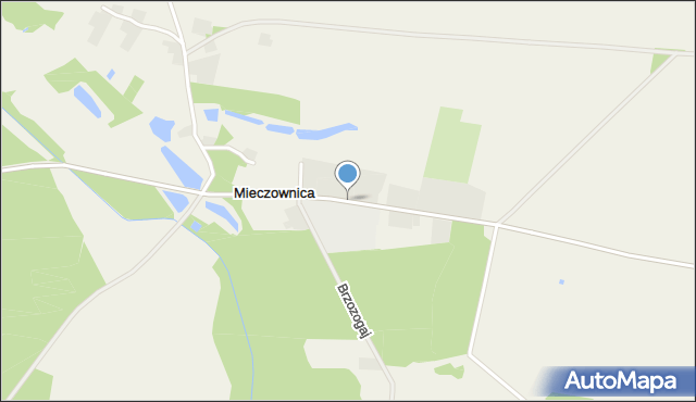 Mieczownica, Mieczownica, mapa Mieczownica