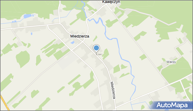 Miedzierza, Miedzierza, mapa Miedzierza