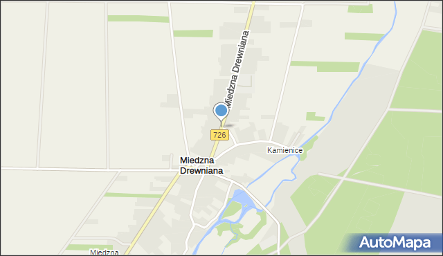 Miedzna Drewniana, Miedzna Drewniana, mapa Miedzna Drewniana