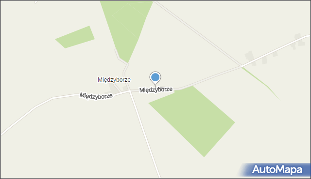 Międzyborze gmina Pogorzela, Międzyborze, mapa Międzyborze gmina Pogorzela