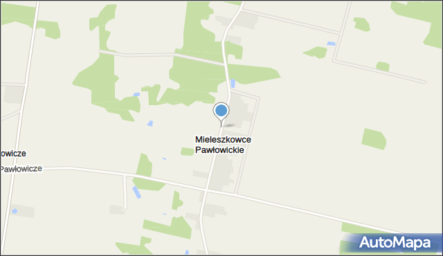 Mieleszkowce Pawłowickie, Mieleszkowce Pawłowickie, mapa Mieleszkowce Pawłowickie